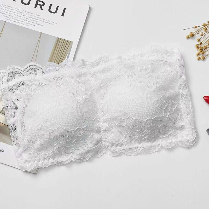 Áo Bra Ren Hoa Không Dây Kèm Mút Cài Sau Siêu Mềm