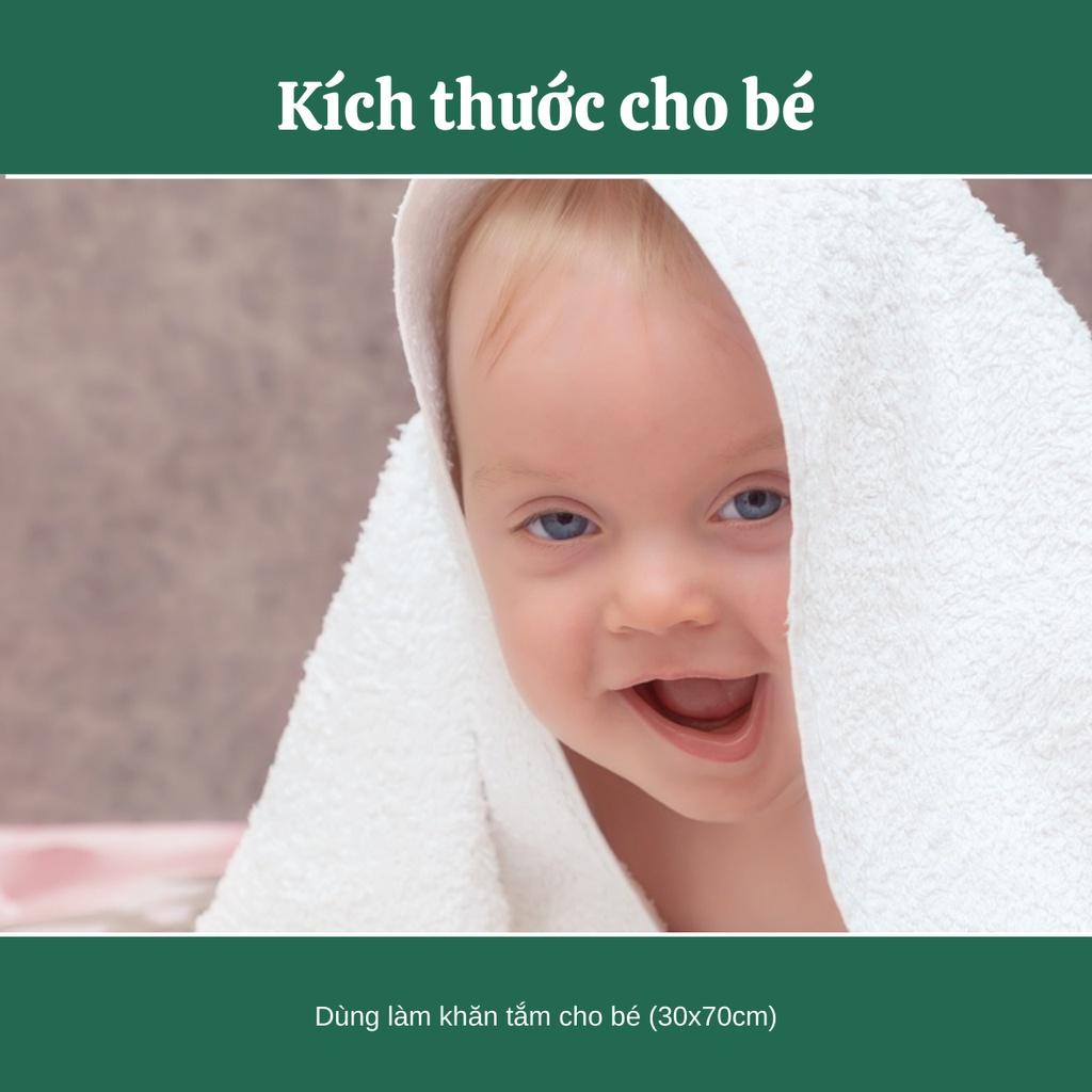 Khăn mặt khách sạn – Khăn mặt Cotton 100% -Khăn mặt cho bé– Sợi se đôi – Thấm hút tốt – Kích thước 34 x 70 cm