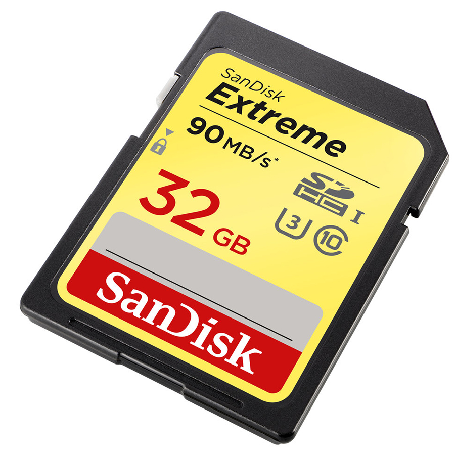 Thẻ nhớ 32GB Extreme SDHC V30 90MB/40MB/s SanDisk - Hàng chính hãng