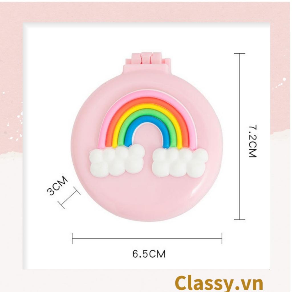 Lược mini Classy Có Thể Gấp Gọn Tích Hợp Gương Họa Tiết Hoạt Hình Đáng Yêu Độc Đáo PK923