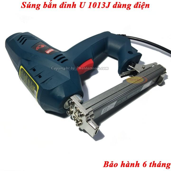 Súng bắn đinh U bằng điện tặng kèm hộp đinh 1013J 5000 đinh