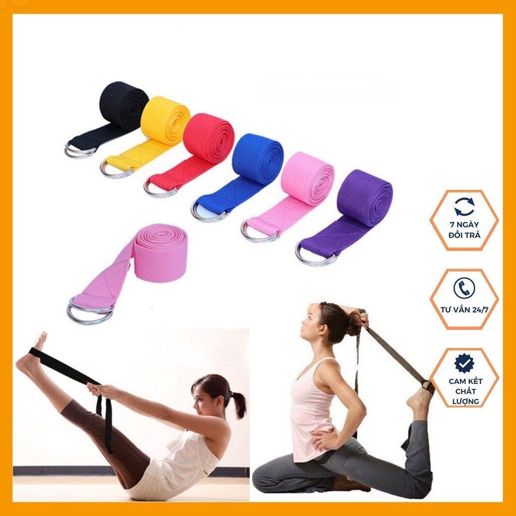 Dây Đai Tập Yoga Sợi Cotton, Dây Kéo Tập Yoga - Hỗ Trợ Kéo Giãn Chân Tay, Uốn Người Tập Yoga, Giúp Bạn Có Một Cơ Thể Dẻo Dai