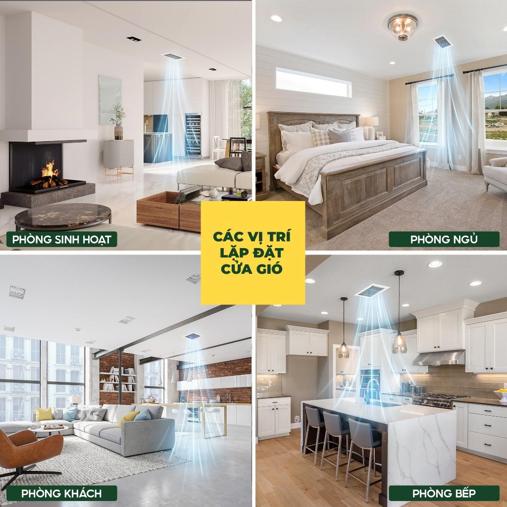 ASIA GREEN - Cửa Gió Nan T Cố Định, Hợp Kim Nhôm, Cho Dự Án, Nhà Ở (Bao gồm VAT)