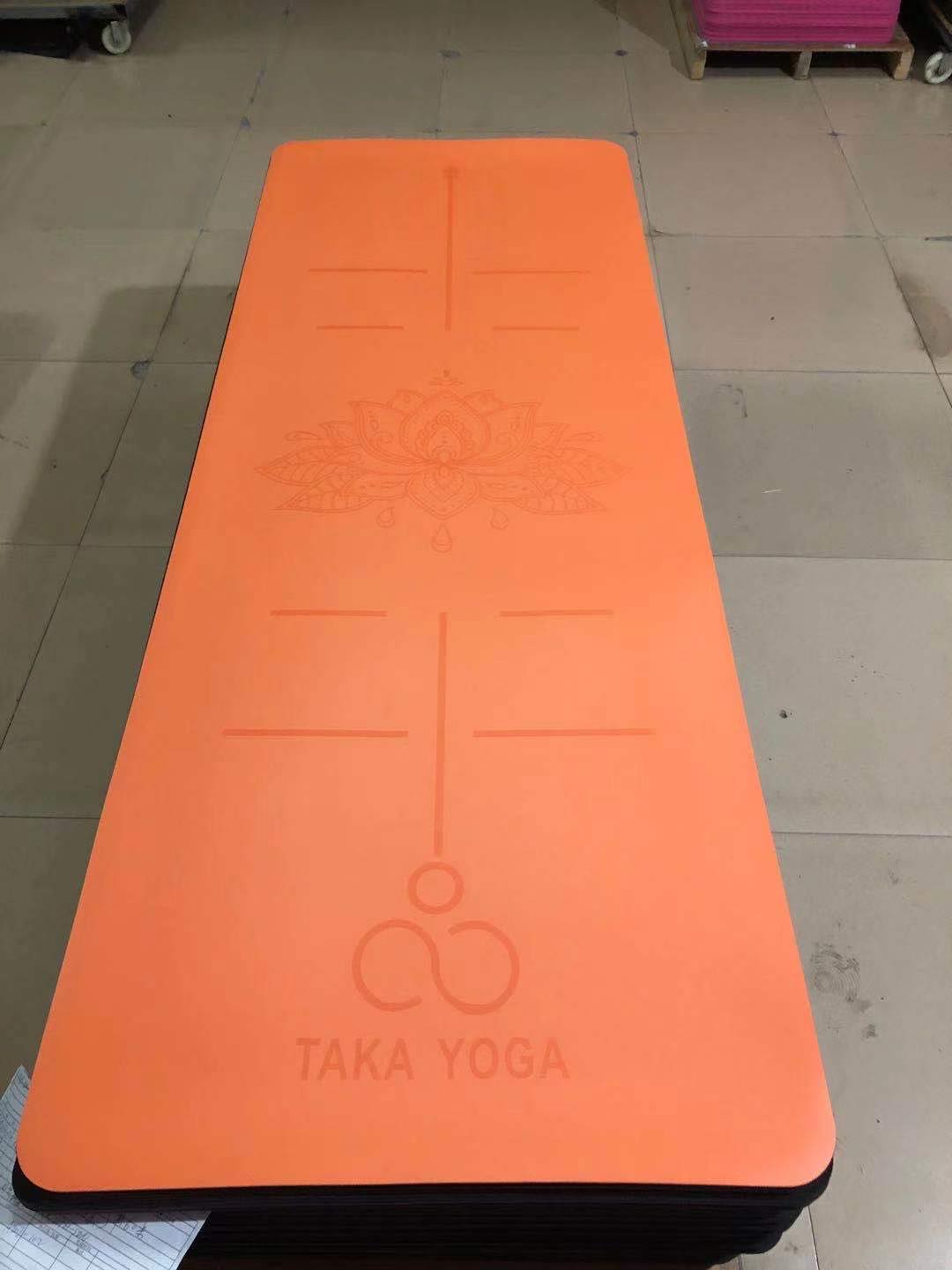 Thảm tập yoga định tuyến zen taka PU cao su non chống trơn trươt