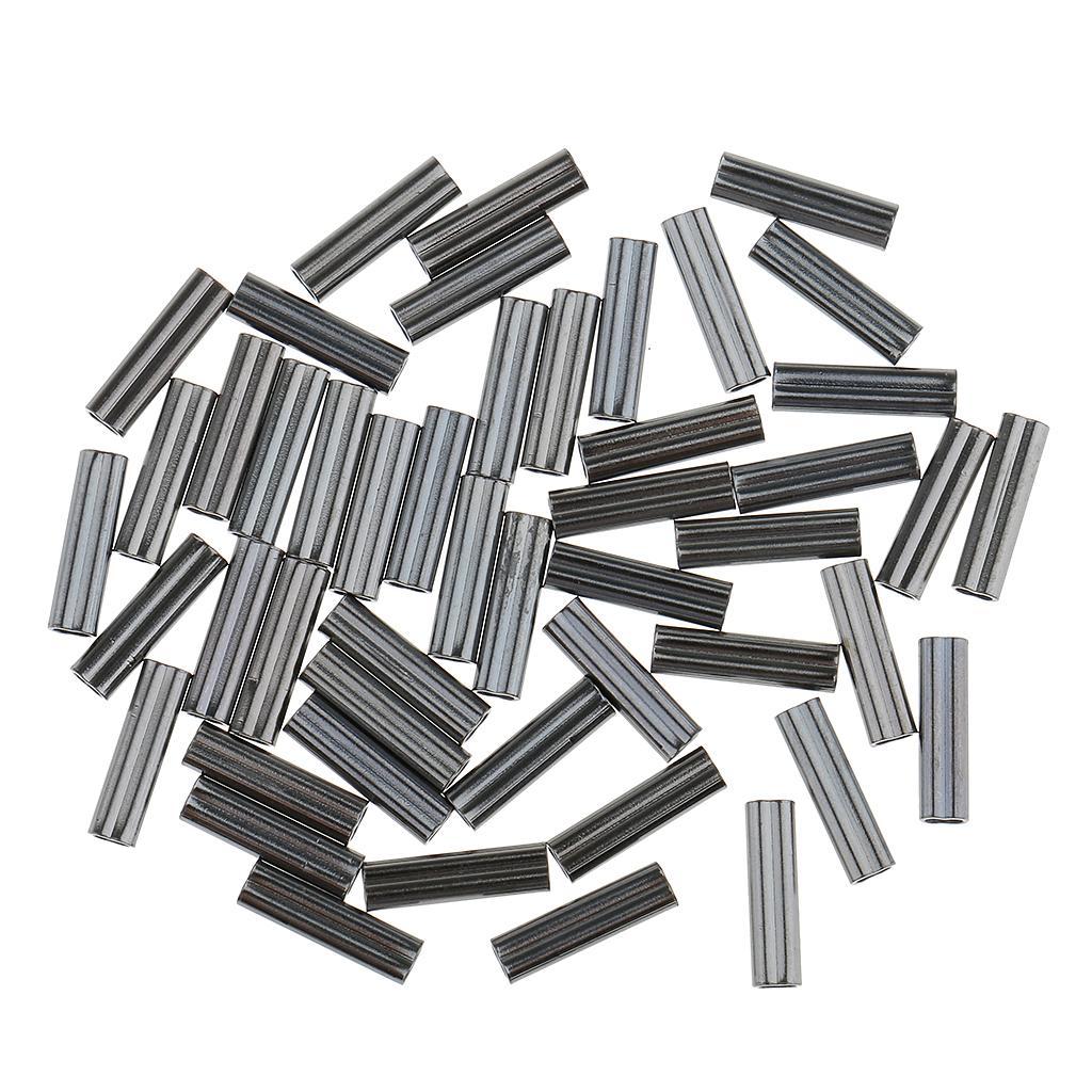 5-8pack Double Barrel Copper Crimp Sleeves Fishing Crimps for Rig Making 0.8mm