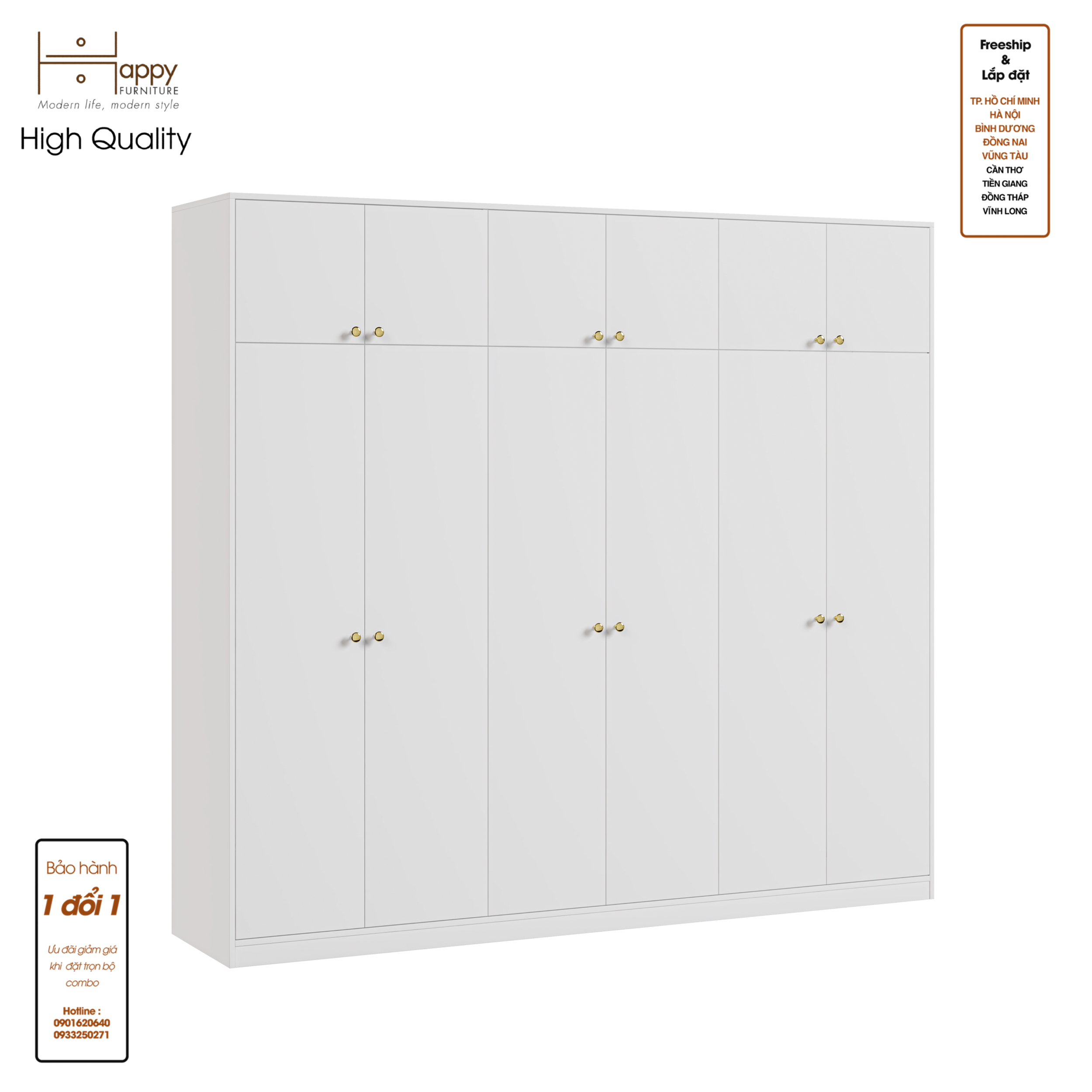 [Happy Home Furniture] ELEGANT, Tủ quần áo 2 ngăn kéo 2m4x2m2 , 240cm x 54cm x 220cm ( DxRxC), TCM_043