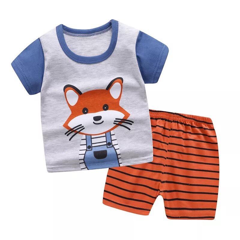 Bộ cotton QC mềm mịn cho bé trai bé gái 7-17kg