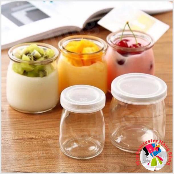 Sét 12 hũ thủy tinh làm sữa chua 2 cỡ 100 mL và 200 ml