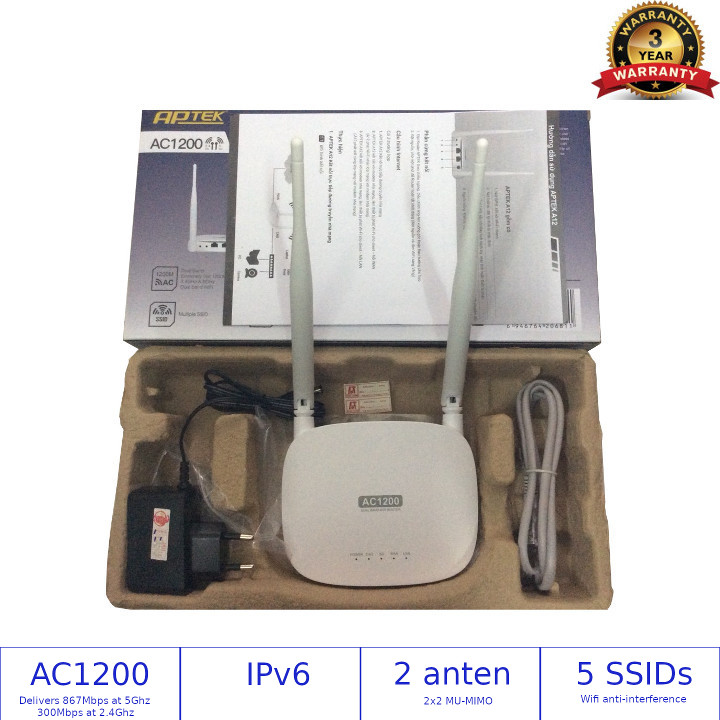 Bộ phát router wifi APTek A12 - Hàng chính hãng.