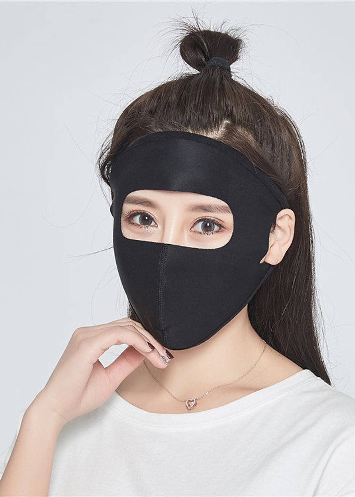(Combo 5 chiếc) Khẩu trang fullface kín mặt - khẩu trang che 3/4 mặt cho nữ
