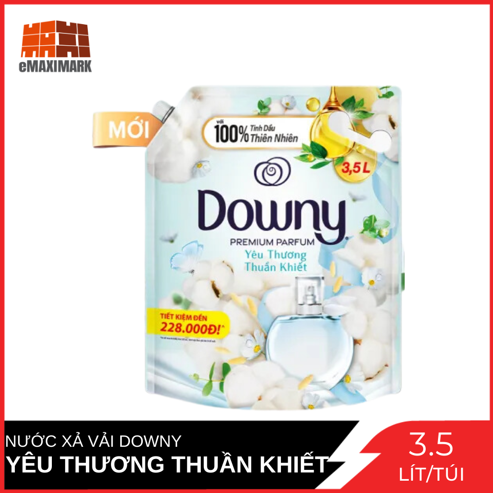 Nước Xả Vải DOWNY Hương Yêu Thương Thuần Khiết (TRẮNG) Túi 3.5L