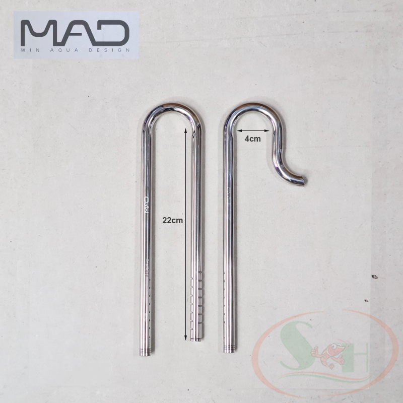 In out inox MAD phi 10, 12, 16, 19 mm CNC ống lọc thùng bể cá tép thủy sinh