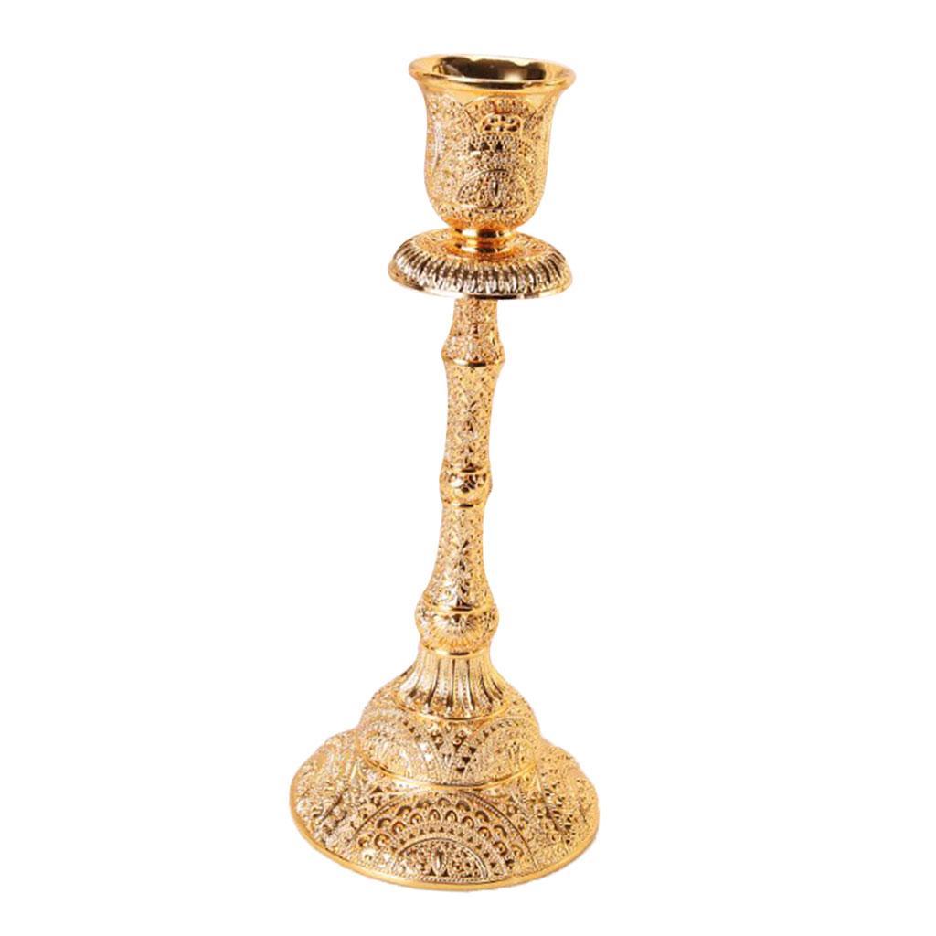 4x Classic Metal Candle Stick Candle Holder Decorative Candle Stands Golden