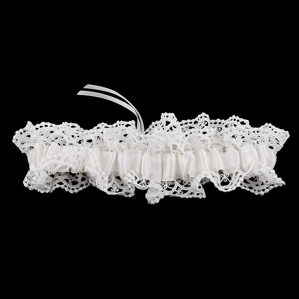 2pcs Wedding Bride Keepsake Garter Fashion Beige
