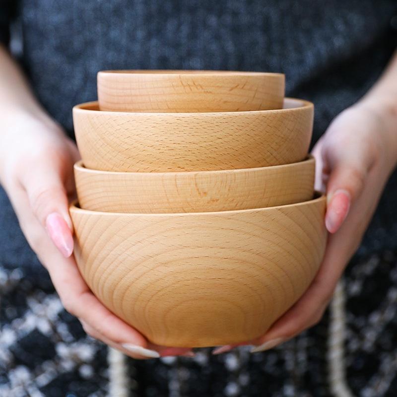 Bát gỗ tự nhiên ONGTRE ăn Salad/ An toàn sức khỏe/ nhập khẩu cao cấp