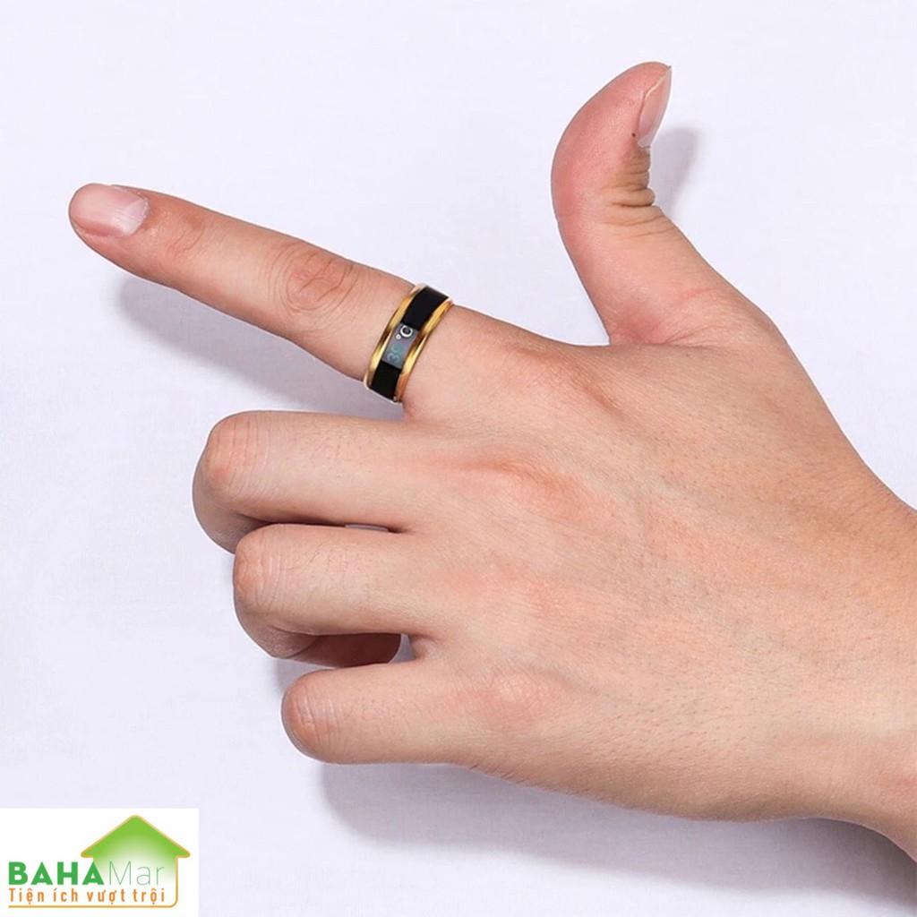 NHẪN TITAN THÔNG MINH ĐO NHIỆT ĐỘ CƠ THỂ, NHẠY CẢM VỚI CẢM XÚC CHỐNG THẤM NƯỚC "BAHAMAR" sử dụng tiêu chuẩn nhiệt băng