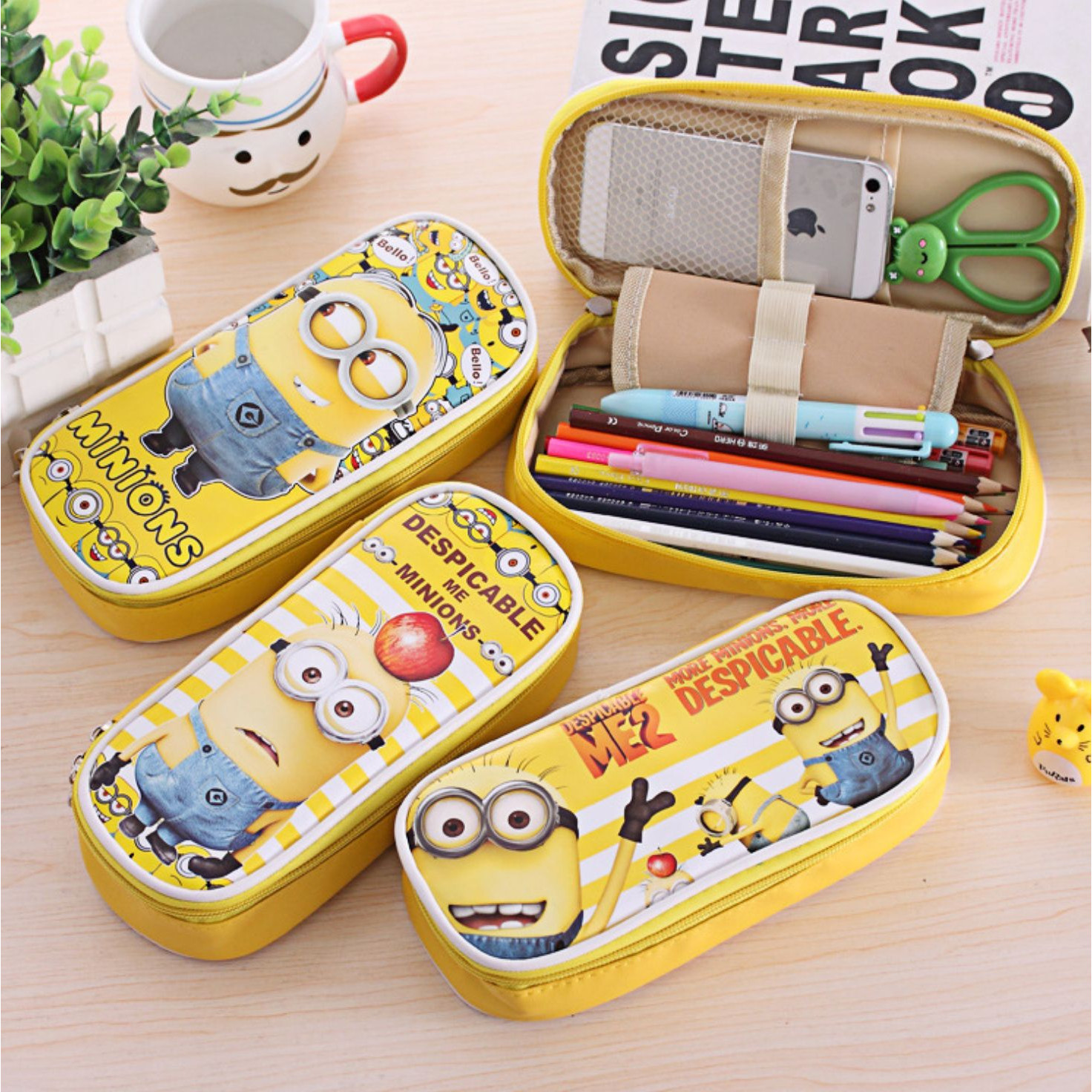[COMBO 3 Chiếc] Hộp đựng bút MINION siêu dễ thương nhiều ngăn tiện dụng