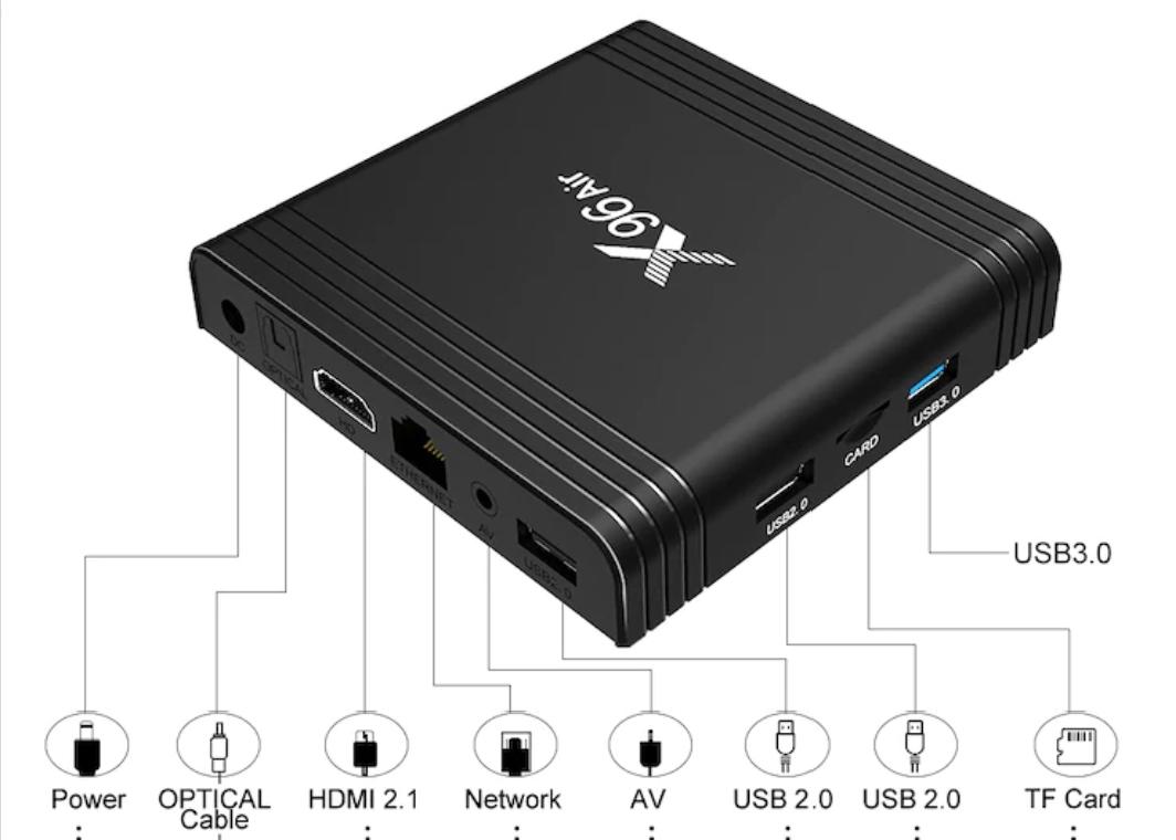 Android Tivi Box X96 Air 4G Ram 32G Rom Amlogic S905X3 chuột bay giọng nói cài đặt sẵn bộ ứng dụng giải trí