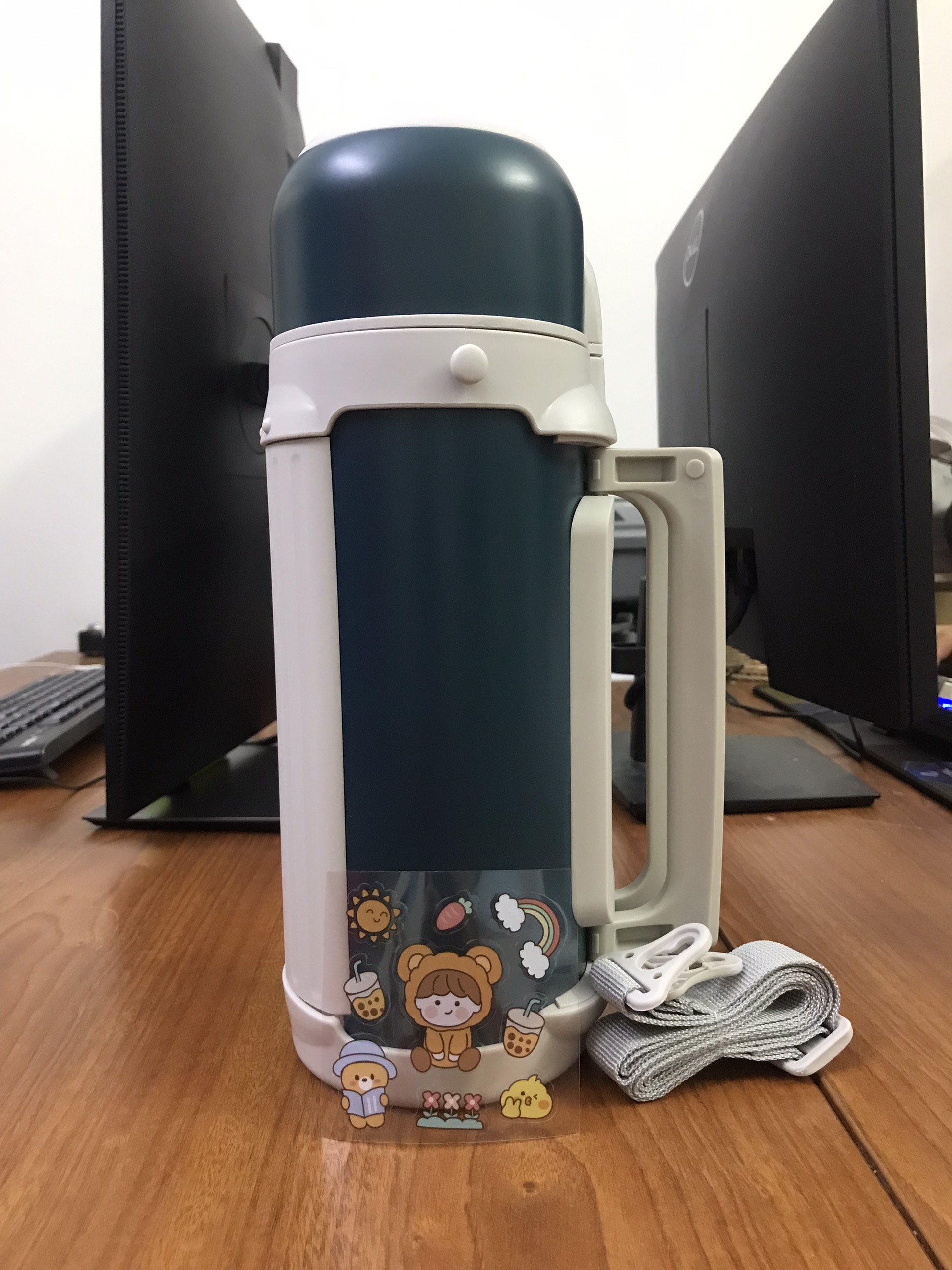 BÌNH Ủ CHÁO GIỮ NHIỆT 1500ML - A06-BK3183 TẶNG HÌNH DÁN
