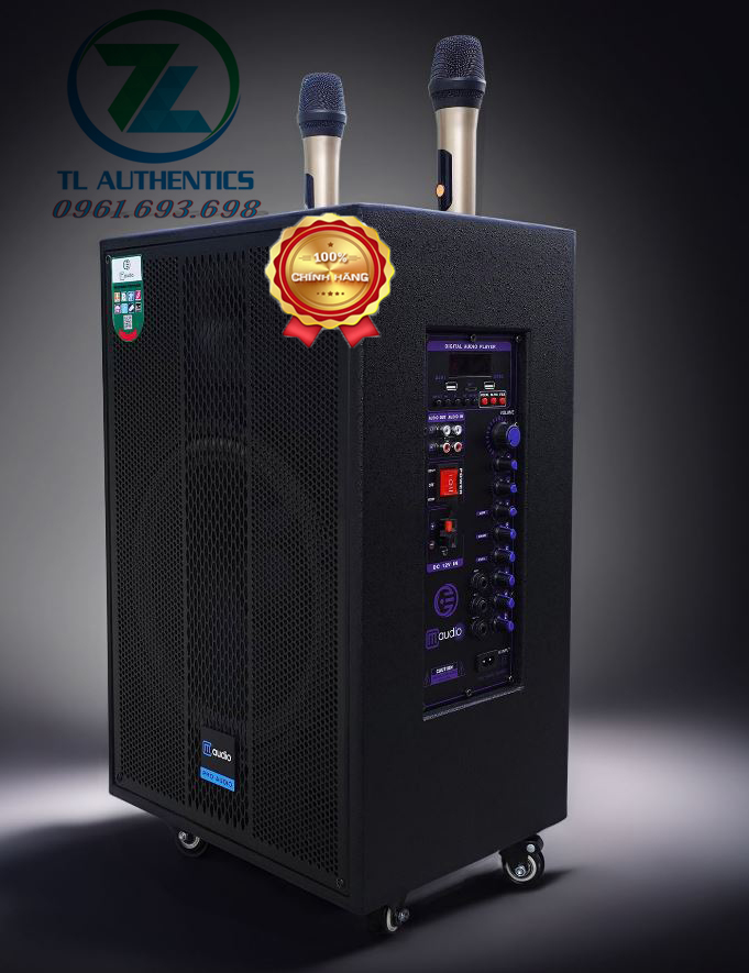 Loa kéo bluetooth CMAUDIO model A12 bass 30,hàng chính hãng nhập khẩu 2023,tặng kèm bộ sạc và pin sạc 1200mah