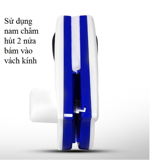 Bộ dụng cụ lau kính 2 mặt siêu sạch giao màu ngẫu nhiên - Tặng 1 miếng cọ rửa silicon