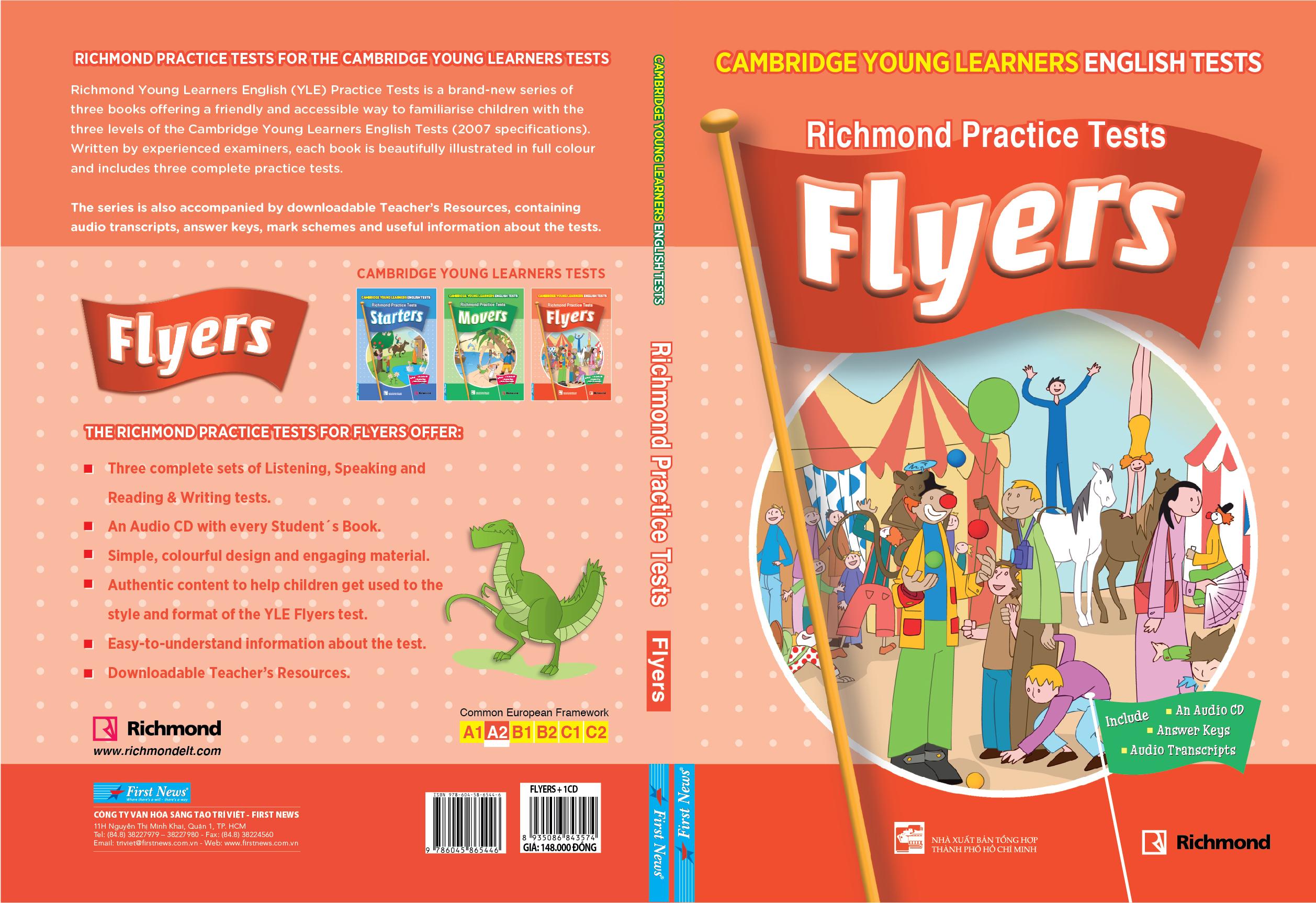 Starters Movers Flyers Combo 3 quyển - Luyện thi chứng chi Cambridge Tiểu Học + Kèm Đĩa CD