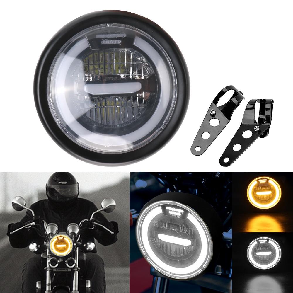 Đèn pha LED 6.5 inch cho xe mô tô Cafe Racer Bobber