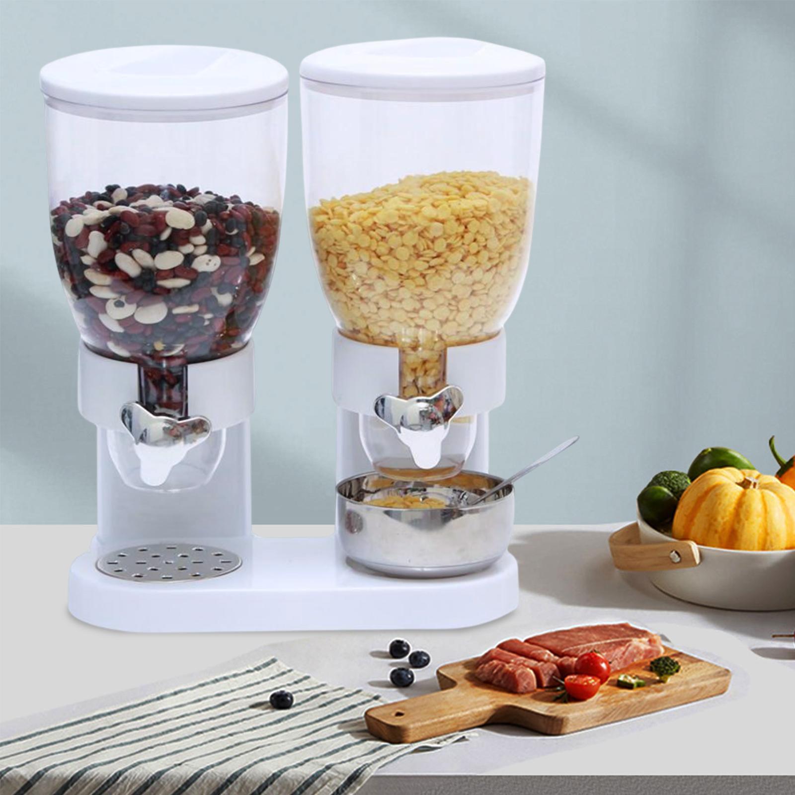 Cereal Dispenser Rice Bucket, Dry Food Dispenser, for Kitchen Breakfast Countertop Candy