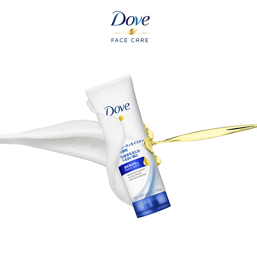 Sữa Rửa Mặt Dove Tinh Chất - Serum Cấp Ẩm Và Cho Da Mềm Mịn 130ml