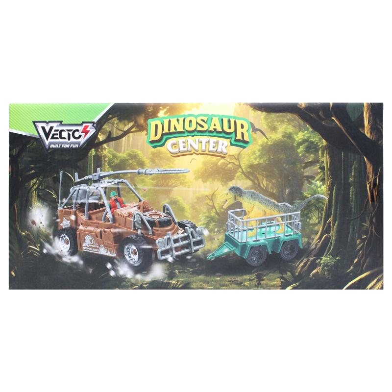Bộ Đồ Chơi Trung Tâm Nghiên Cứu Khủng Long - Xe Jeep Lớn - Vecto DN7738A