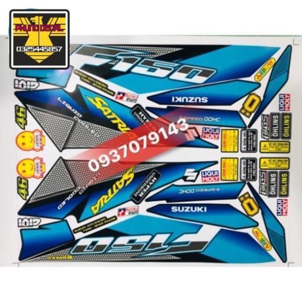 Tem rời Satria fi dán xe đen