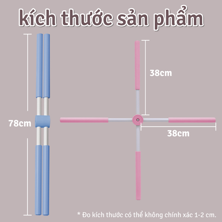 BG Gậy tập thẳng lưng GREEN, thanh gậy tập yoga chống gù lưng, mở vai hình chữ thập