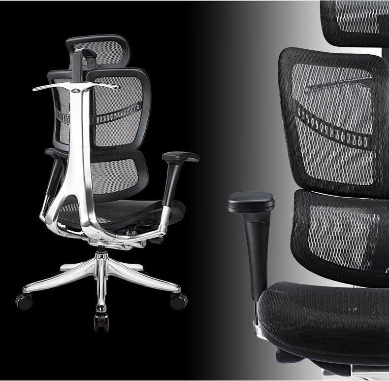 Ghế Văn Phòng Công thái học Ergonomic Vchair Evolution Ergohome, ghế làm việc thiết kế 3 lưng khung siêu chắc, chịu tải 150kg phù hợp cho người vóc dáng to cao, ngả sâu 130 độ, lưới chịu lực tốt - ERGOHOME