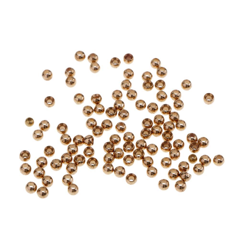 200pcs Fly Tying Head Beads Fly Fishing Nymph Head Ball Beads 2.8mm 2.3mm