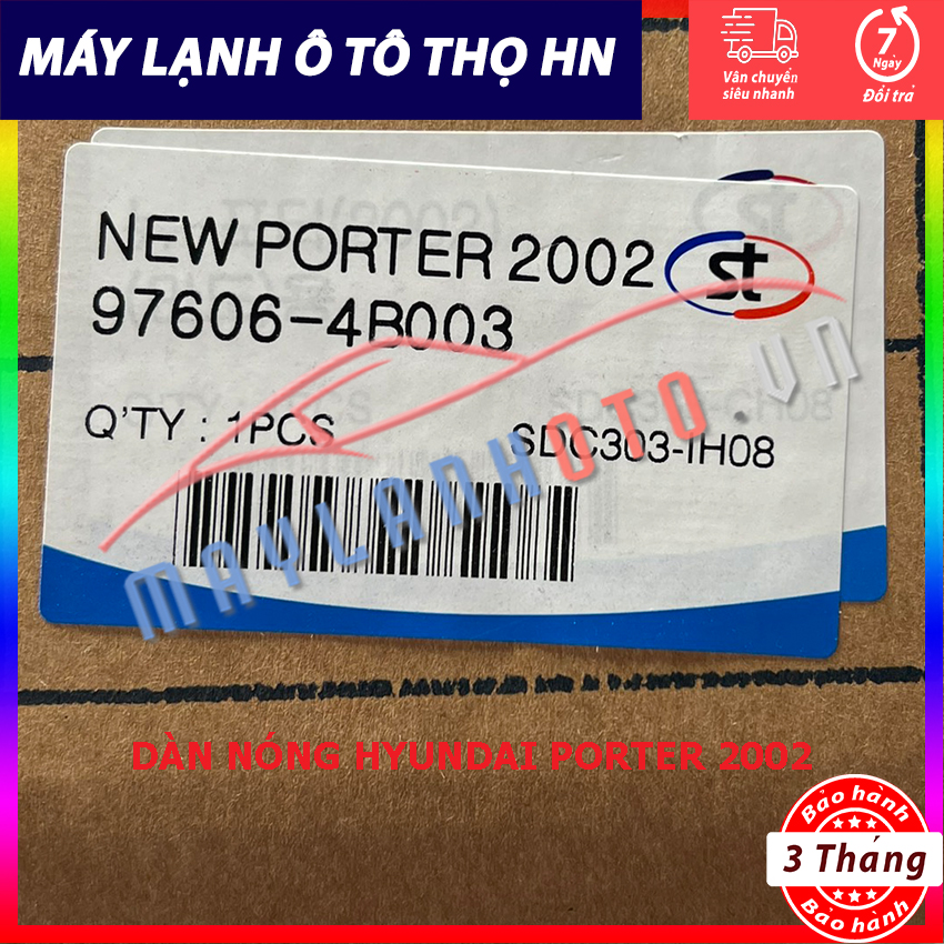 Dàn (giàn) nóng Hyundai 1,25T Porter 2002 Hàng xịn Hàn Quốc (hàng chính hãng nhập khẩu trực tiếp)