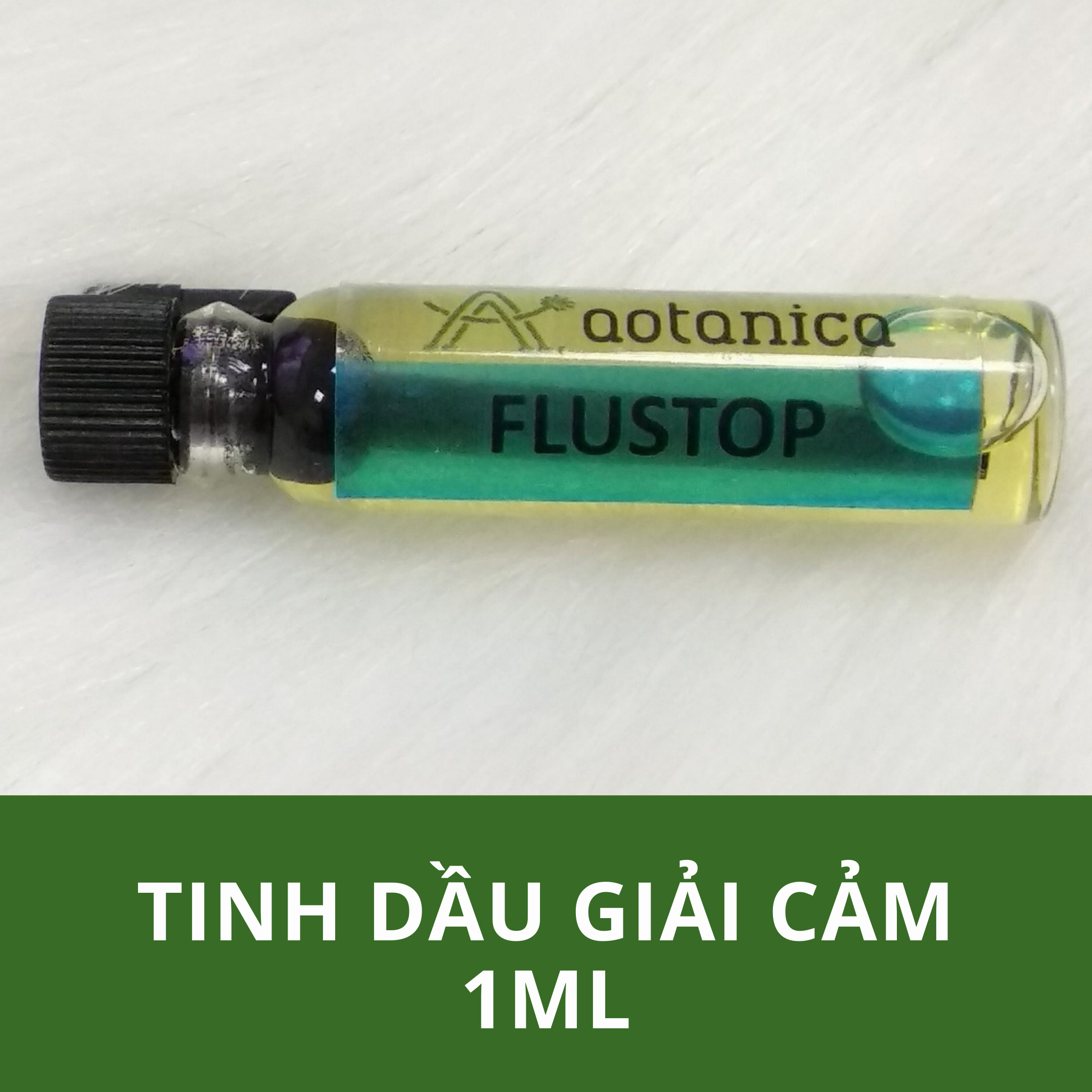 Combo 5 tinh dầu phân đoạn Aotanica, giải cảm, tràm gió, tràm trà, sả chanh, bưởi 1ml