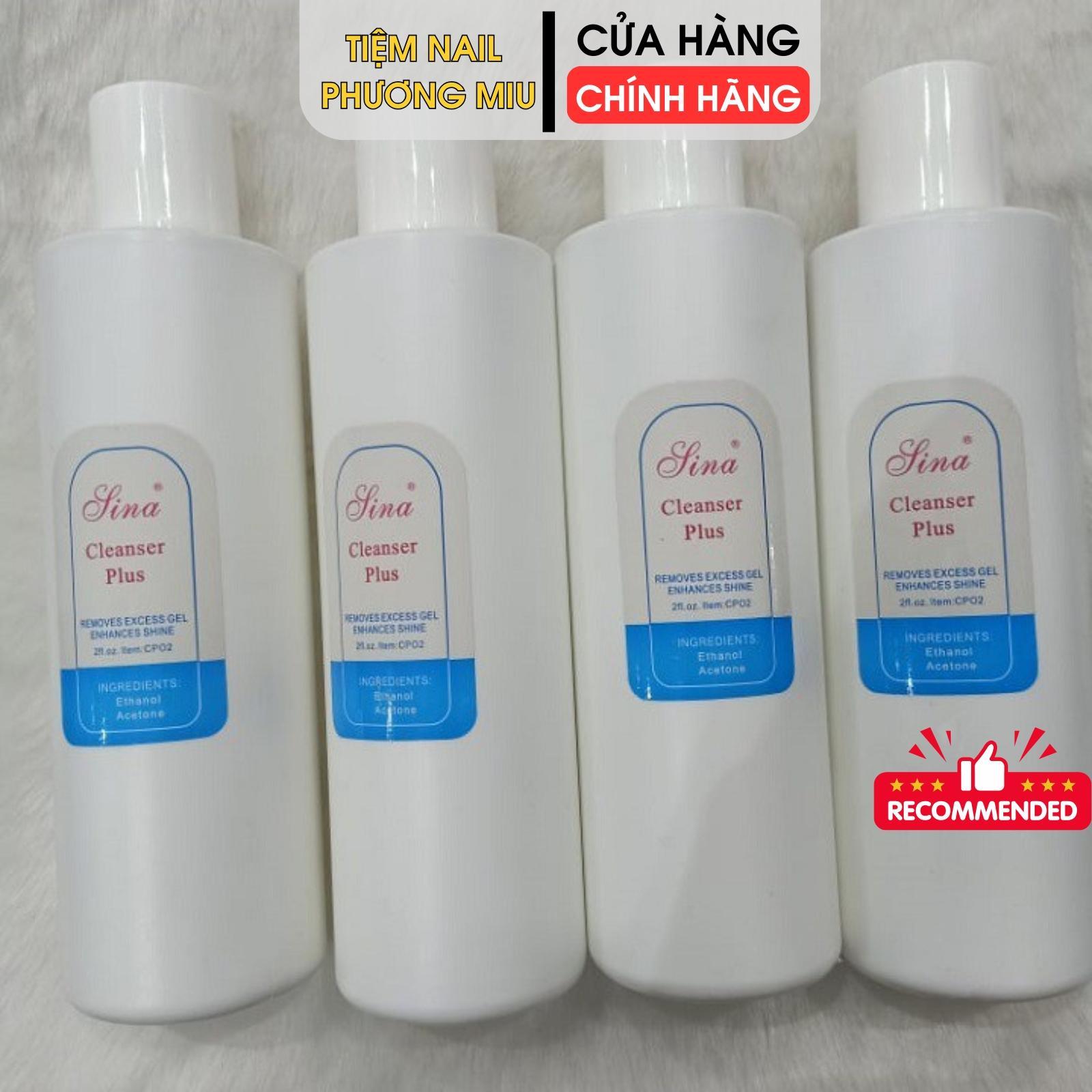 Nước Lau Gel Sina Chai 1000ml, Bền Thơm Dễ Sạch, Dung Dịch Phá Gel Cleanser Plus 1 Lít Làm Sạch Móng Nhanh Khô Cho Làm Nail Chuyên Nghiệp Cleansing