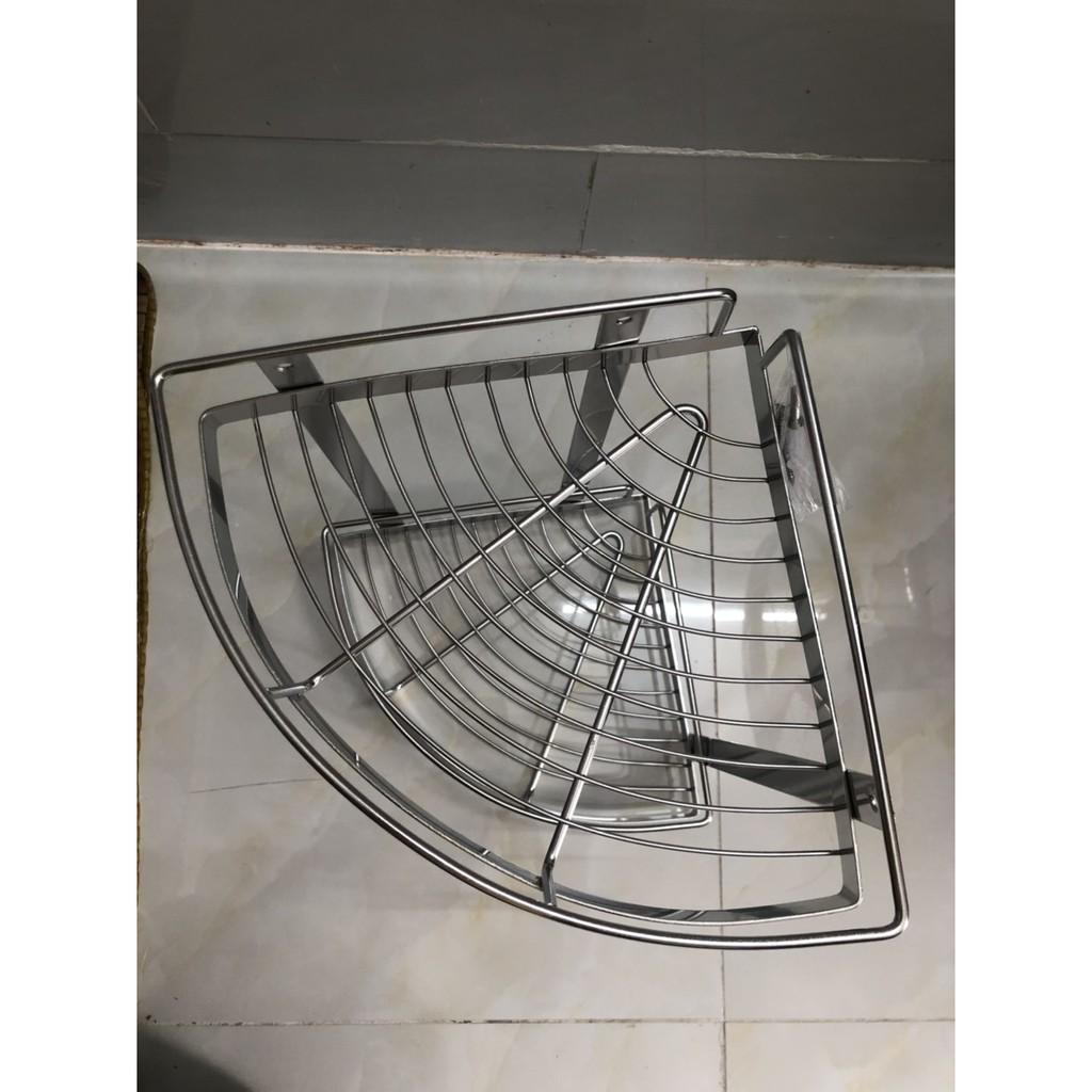 KỆ GÓC INOX 304 2TẦNG/ KỆ đa năng nhà tắm 2 tầng inox 304 cao cấp không han gỉ sét
