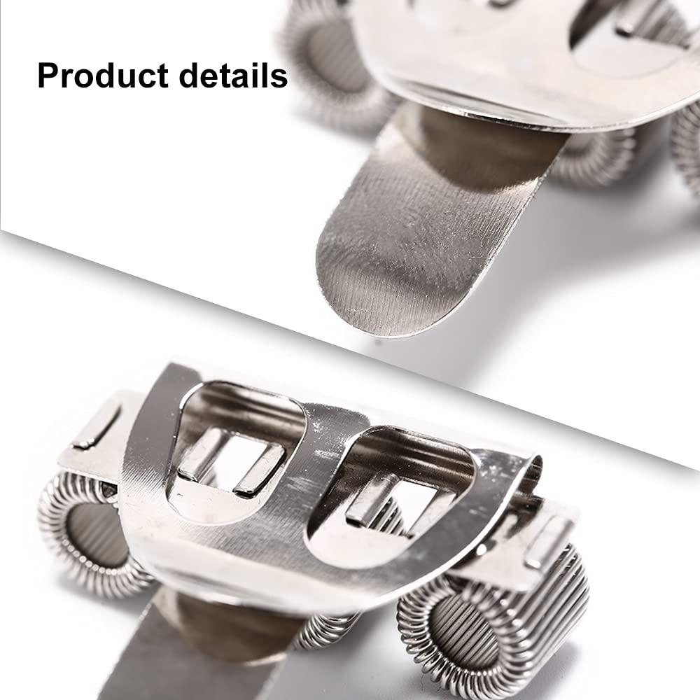 Người giữ túi bỏ túi kẹp pin clip, 10 miếng kim loại có giá đỡ bằng thép không gỉ kẹp bút chì clip been clip bạc ba lỗ/2 lỗ giữ bút kim loại cho nhà, văn phòng, bác sĩ, phi công