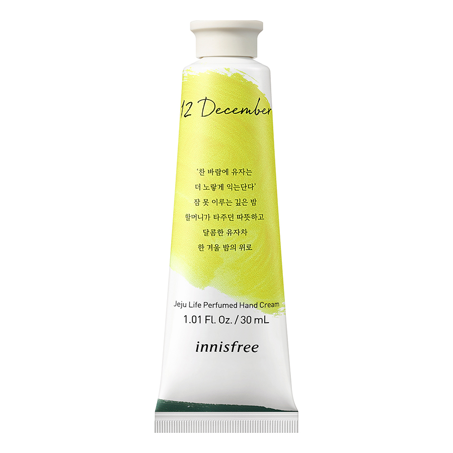 Kem Dưỡng Da Tay Innisfree Jeju Life Perfumed Hand Cream Tháng 12 - Hương Yuja Tea 30ml - 131170736