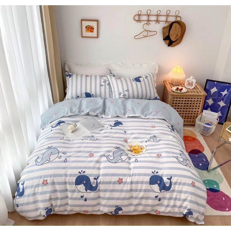 Set Cotton Living 100% cotton Hàng nhập khẩu Cao Cấp 4 Món Hoạ Tiết Đáng Yêu