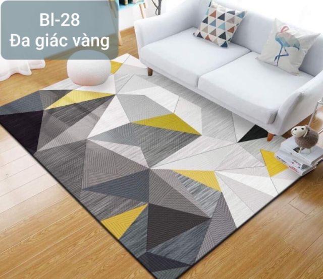 Thảm nỉ BALI trải sàn loại 1m6 x 2m3 mẫu lông vũ xanh