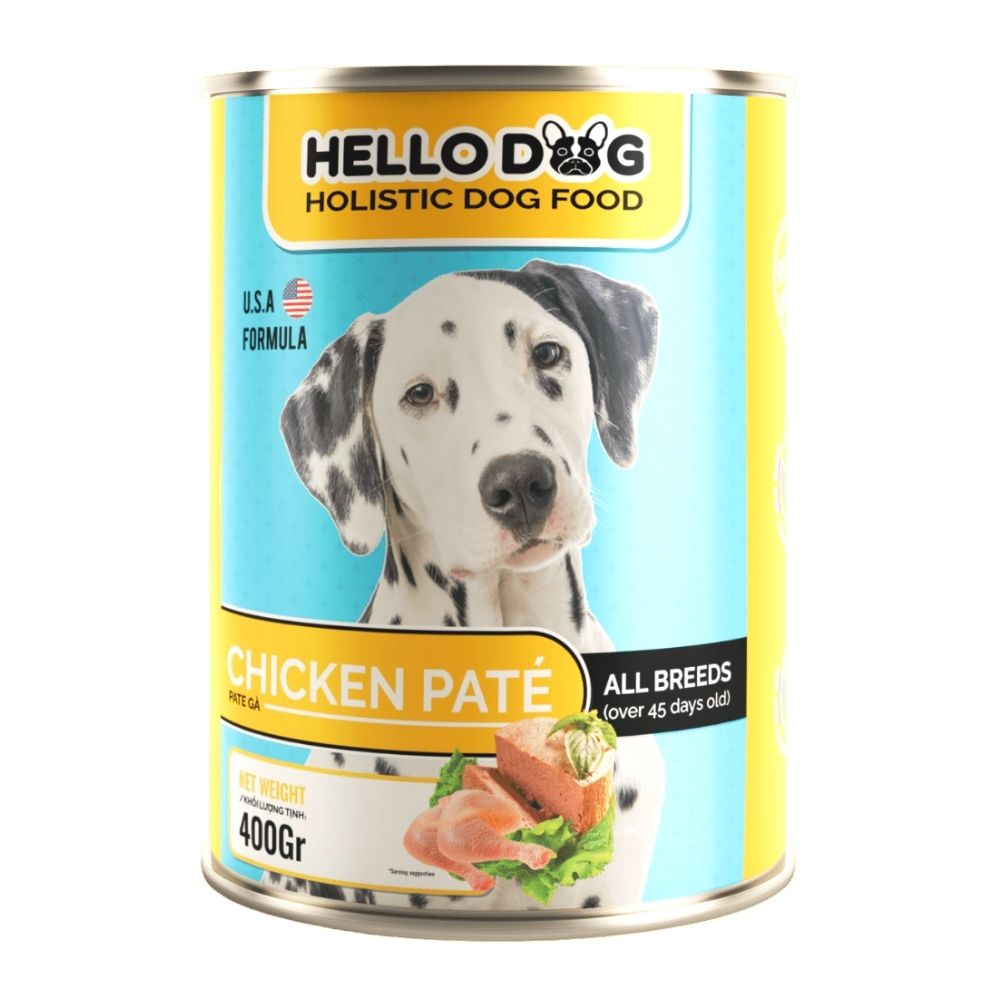 Pate Cho Chó Vị Gà - Hello Dog Chicken Pate 400G ( Combo 5 Lon )