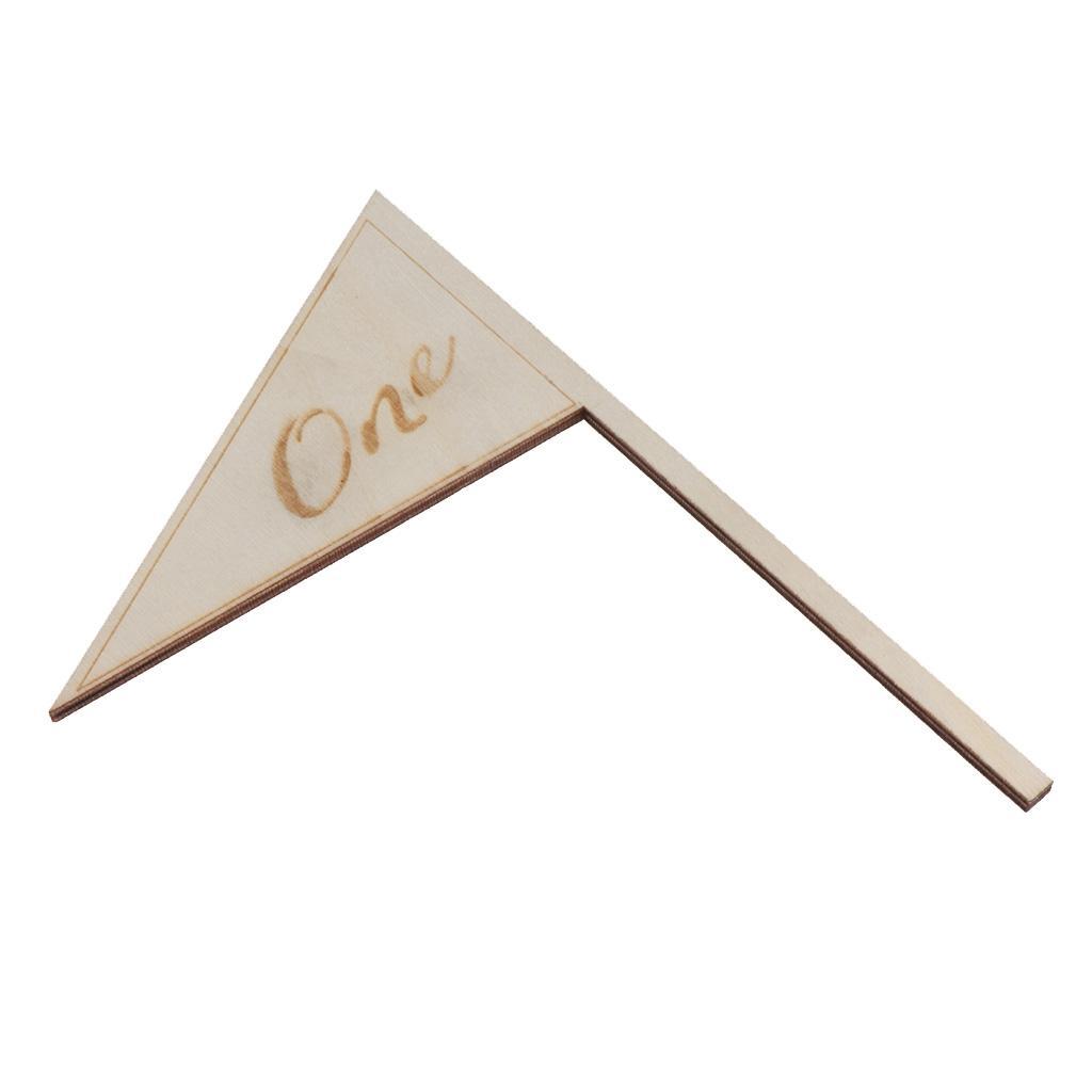 One to Ten Wooden Pennant Table Number for Wedding Party Table Decoration