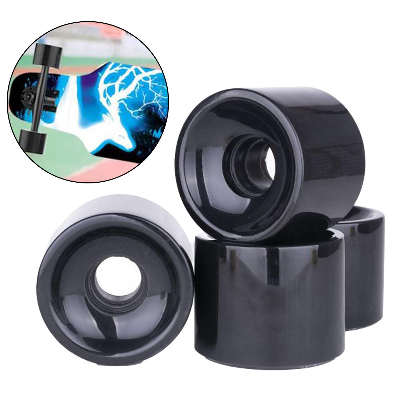 4pcs/Pack Longboard PU Wheel Replacement Skateboard 78A Hardness Wheels Cruising Wheel ABEC-9 Bearings Outer Cover