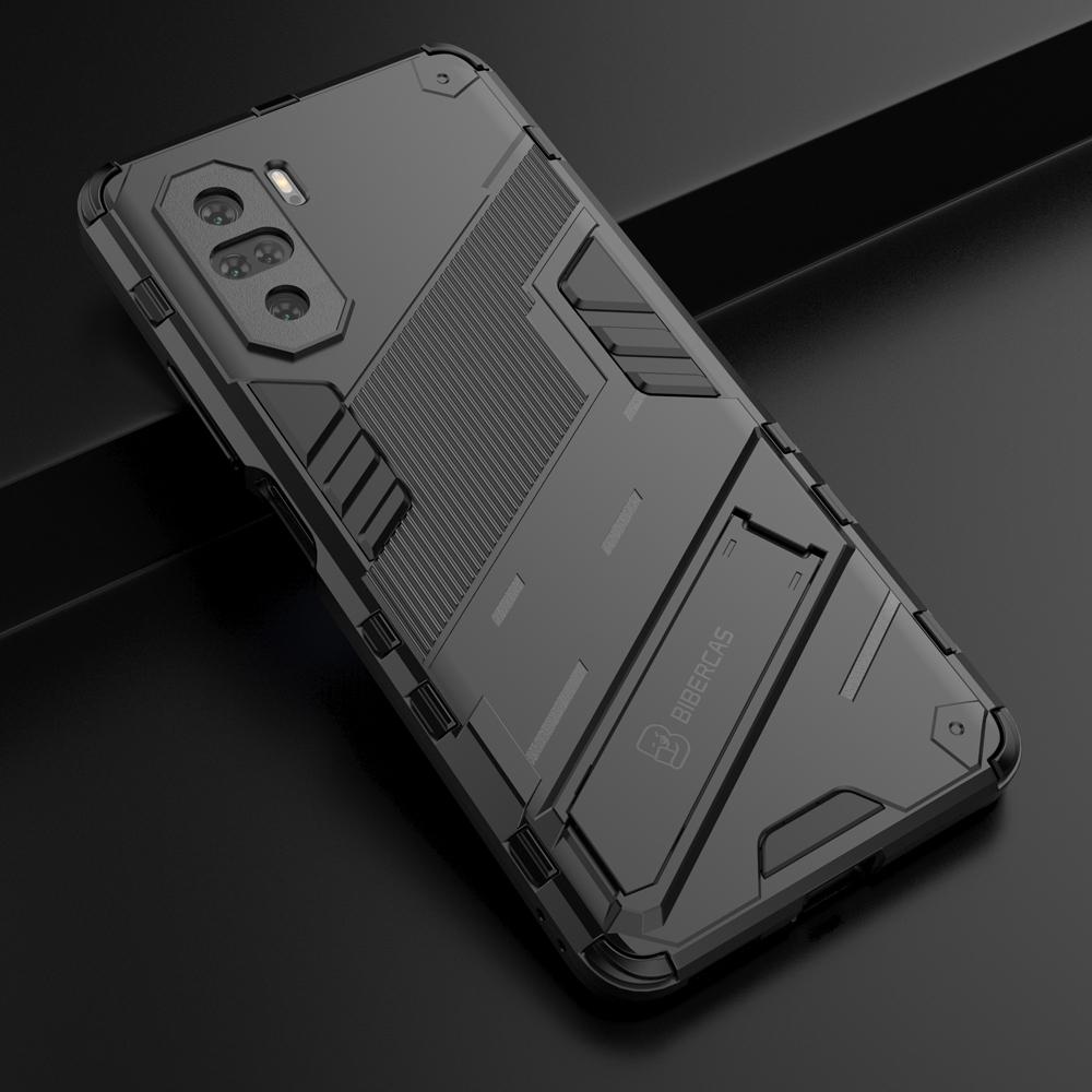 Ốp lưng cho Xiaomi Redmi K40 Pro Poco F3 chống sốc Iron Man PUNK cao cấp kèm giá đỡ