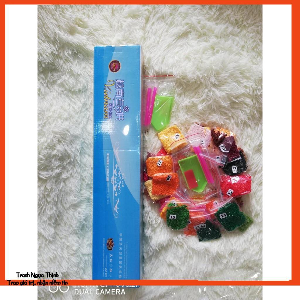 Tranh đính đá cao cấp hoa anh đào biểu tượng cho một tình yêu vĩnh cửu