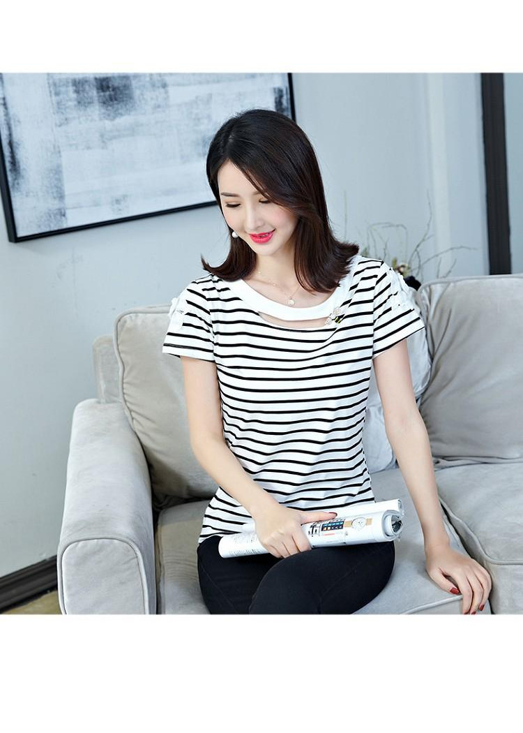 Áo thun thời trang phối cài áo hình con ong AN15