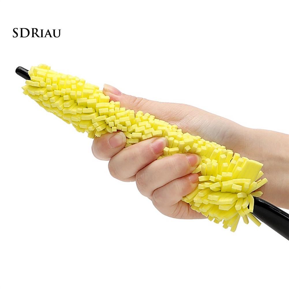 Bàn chải tay cầm nhựa làm sạch bánh xe hơi tiện dụng