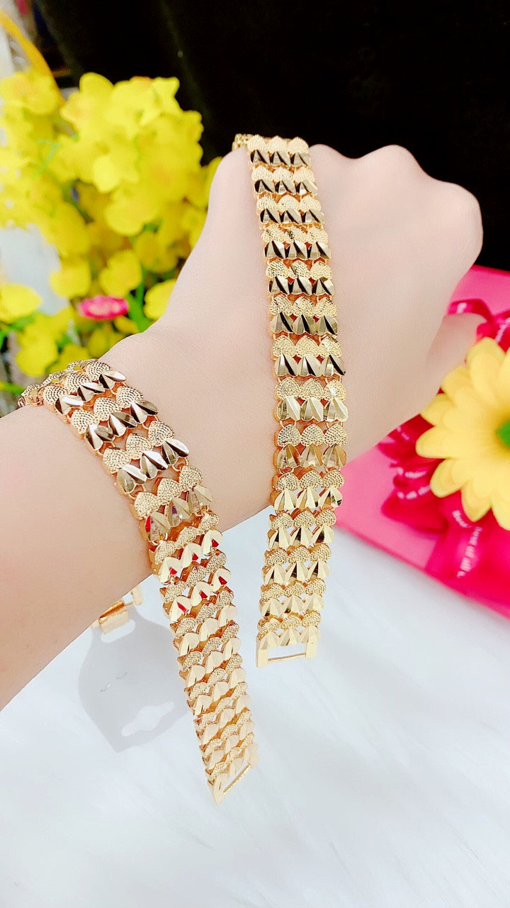 Lắc Tay Nữ Mạ Vàng 18K 091.03.01 - Mang Đi Chơi, Đi Tiệc Rất Đẹp - Tặng Kèm Hộp Trang Sức